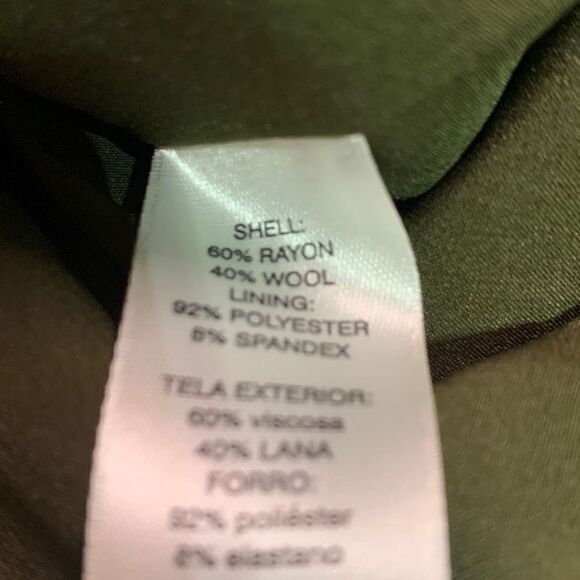 Chico’s green wool blend ruffle jacket / sweater‎ / earthy cottagecore - Picture 3 of 8